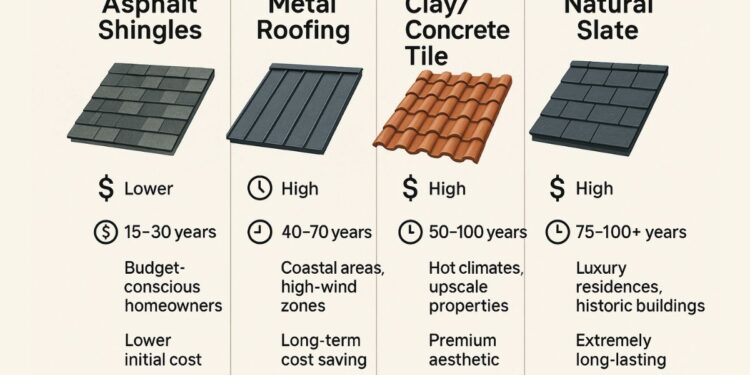 Roofing Material Cost Comparison for 2025 | Best Options